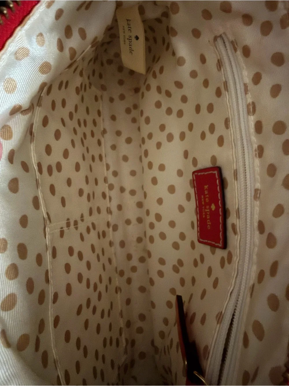 kate spade red leather chain crossbody clutch